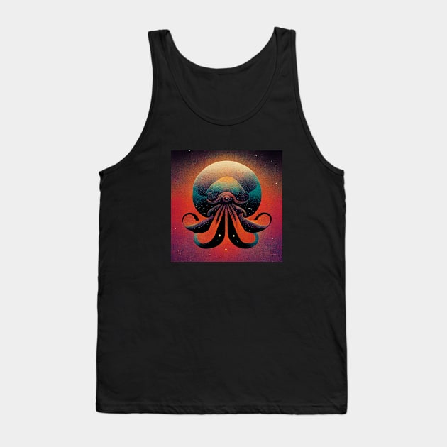 Cosmic Octopus Tank Top by Retro Travel Design